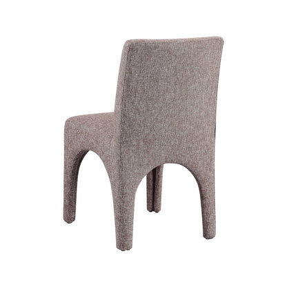 Gramercy Brown Linen Textured Fabric Dining Chair, Set of 2