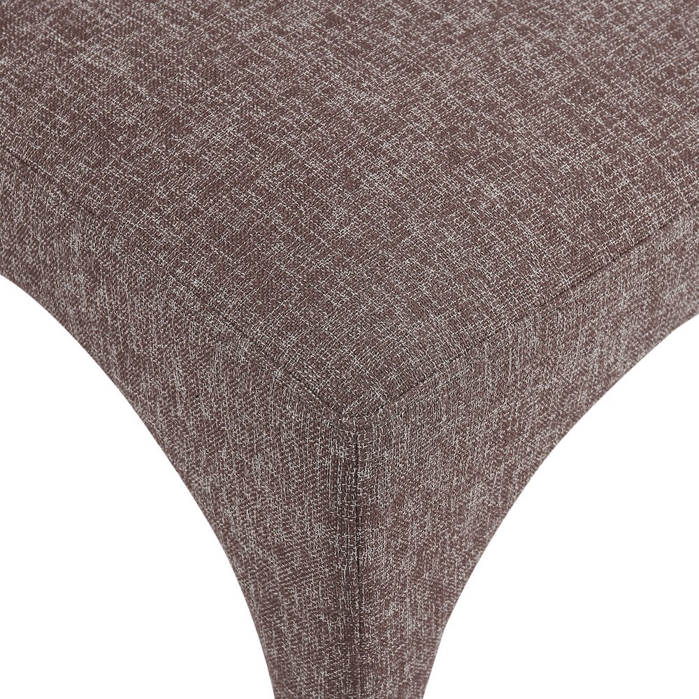 Gramercy Brown Linen Textured Fabric Dining Chair, Set of 2