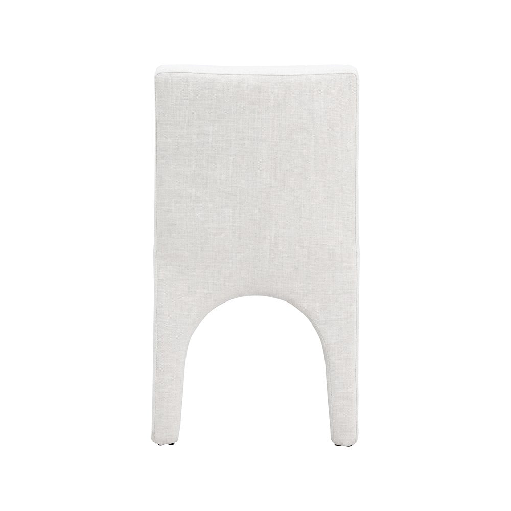 Gramercy Cream Linen Textured Fabric Dining Chair, Set of 2