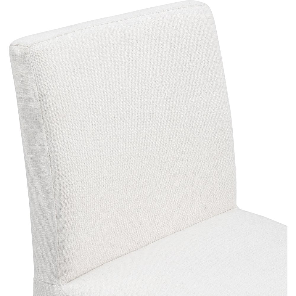 Gramercy Cream Linen Textured Fabric Dining Chair, Set of 2