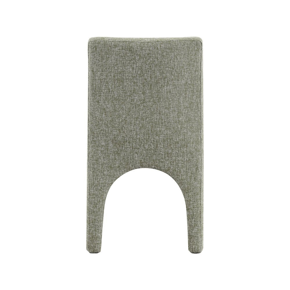 Gramercy Green Linen Textured Fabric Dining Chair, Set of 2