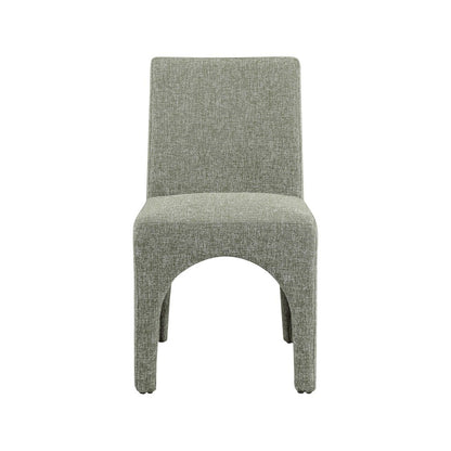 Gramercy Green Linen Textured Fabric Dining Chair, Set of 2