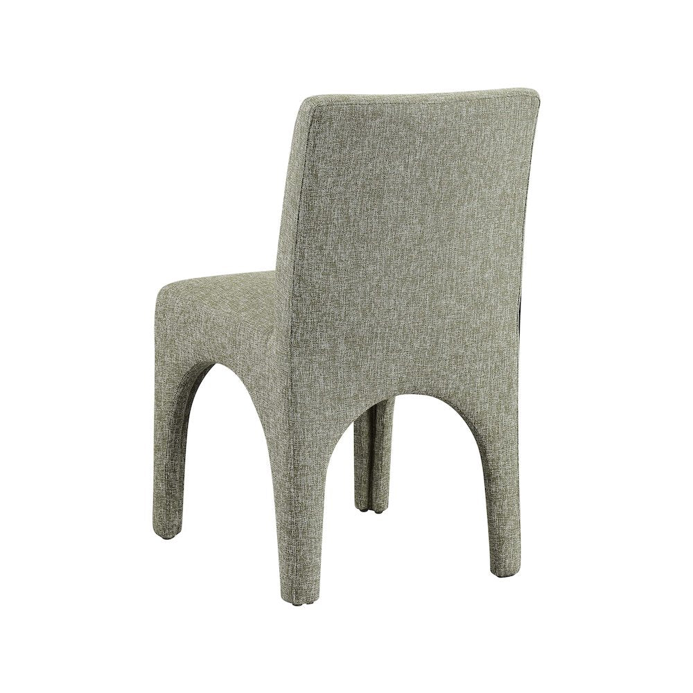 Gramercy Green Linen Textured Fabric Dining Chair, Set of 2