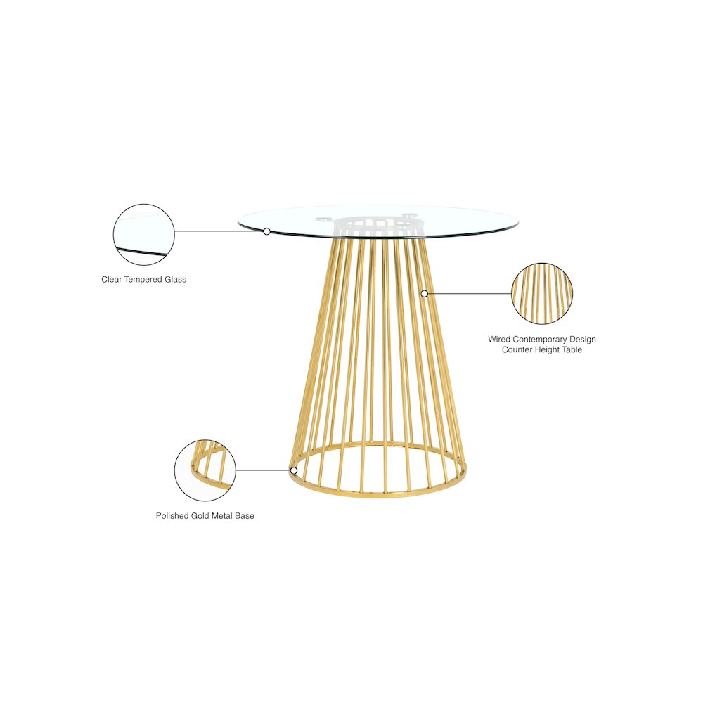 Gio Gold Counter Height Table