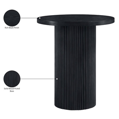 Belinda Black Oak Veneer And Solid Wood Bar Height Table
