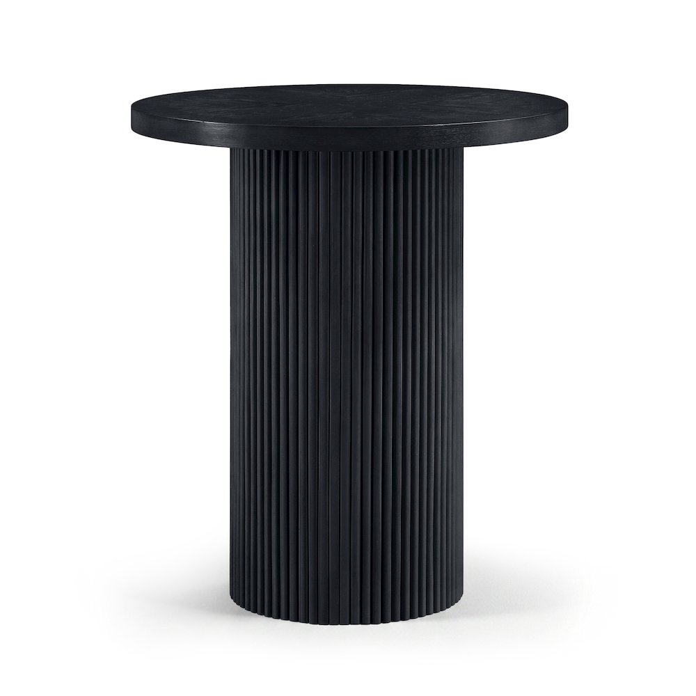 Belinda Black Oak Veneer And Solid Wood Bar Height Table