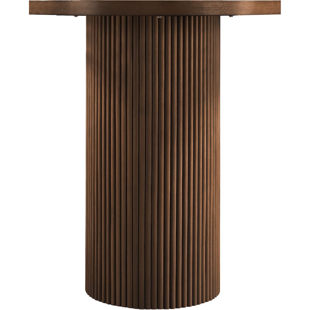 Belinda Brown Oak Veneer And Solid Wood Bar Height Table