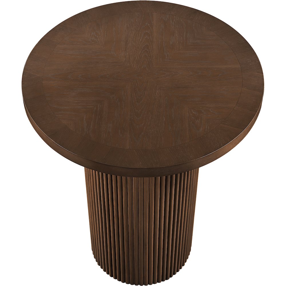 Belinda Brown Oak Veneer And Solid Wood Bar Height Table