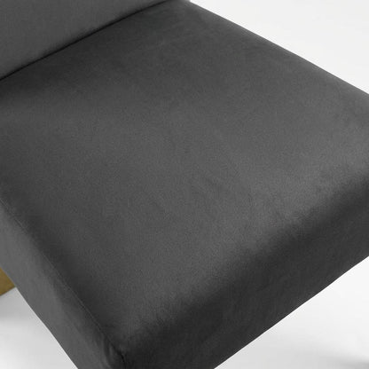 Velvet Upholstered Dining Chairs with Gold Metal Legs, Grey Velvet, Set of 2