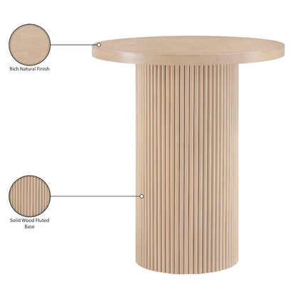 Belinda Natural Oak Veneer And Solid Wood Bar Height Table