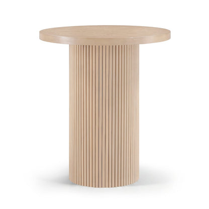 Belinda Natural Oak Veneer And Solid Wood Bar Height Table