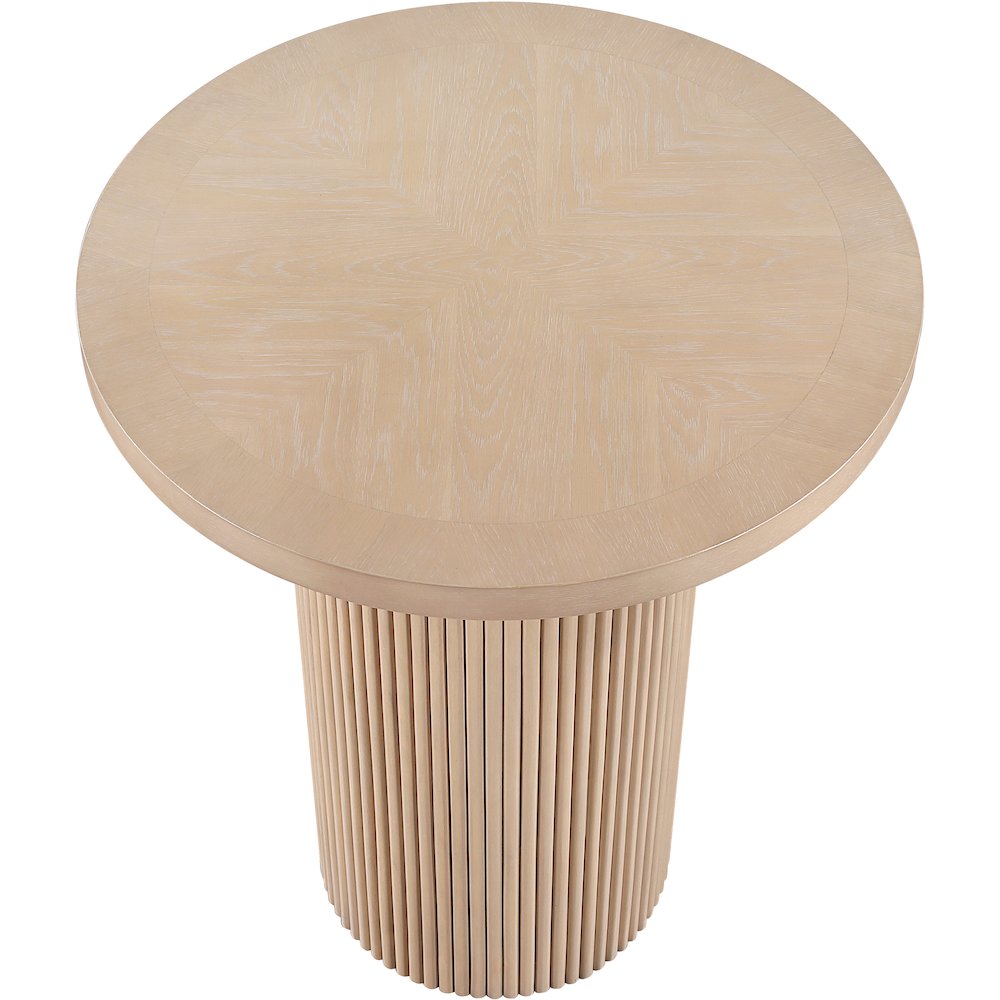 Belinda Natural Oak Veneer And Solid Wood Bar Height Table