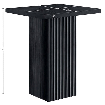 Belinda Black Oak Veneer And Solid Wood Bar Height Table