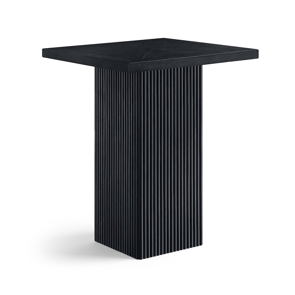 Belinda Black Oak Veneer And Solid Wood Bar Height Table