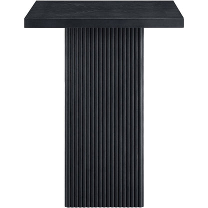Belinda Black Oak Veneer And Solid Wood Bar Height Table