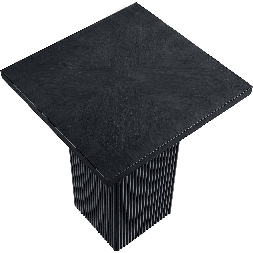 Belinda Black Oak Veneer And Solid Wood Bar Height Table