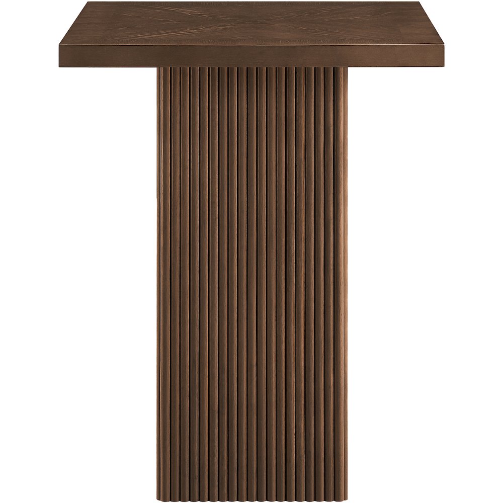 Belinda Brown Oak Veneer And Solid Wood Bar Height Table