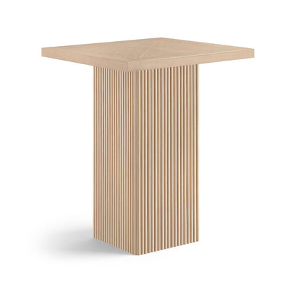 Belinda Natural Oak Veneer And Solid Wood Bar Height Table