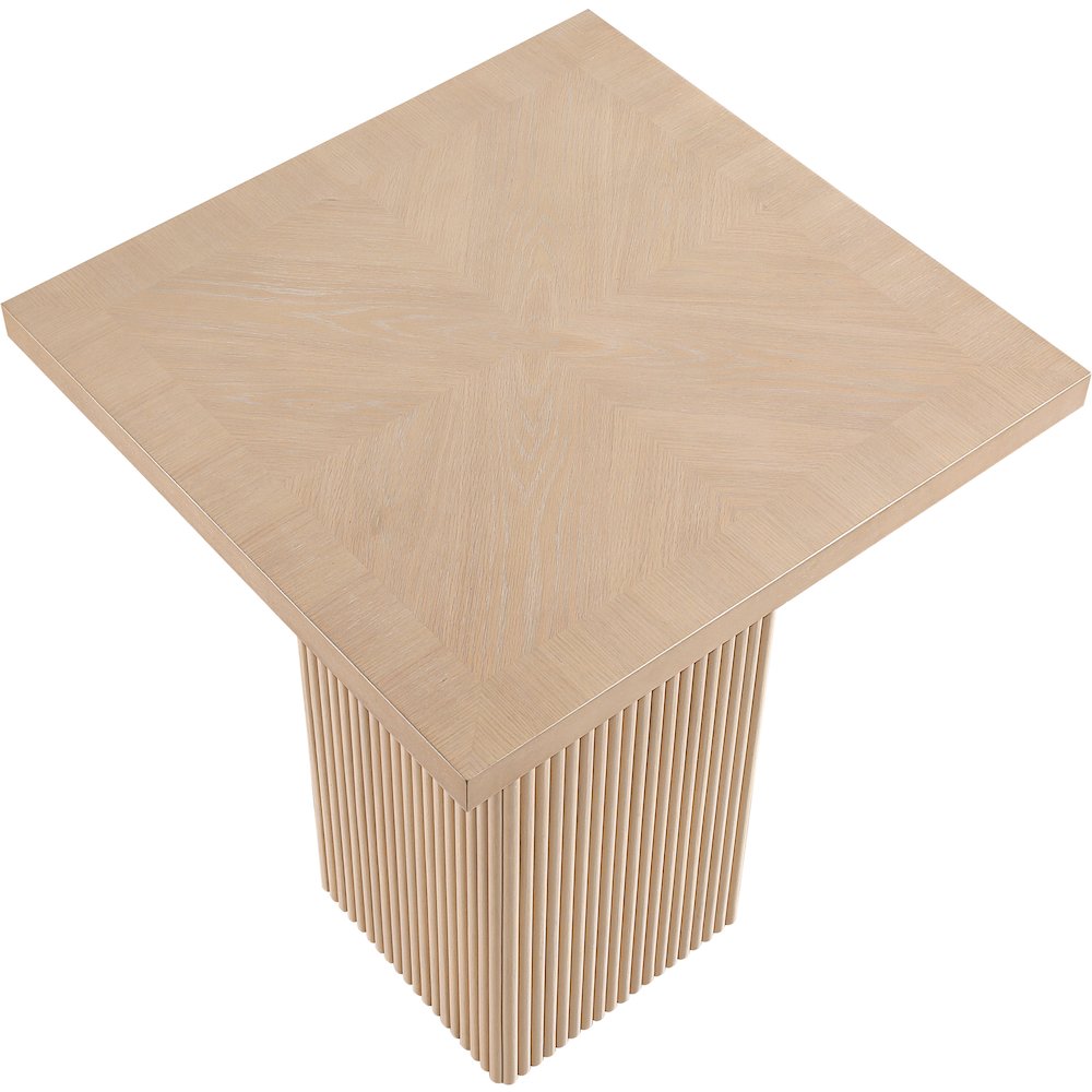 Belinda Natural Oak Veneer And Solid Wood Bar Height Table