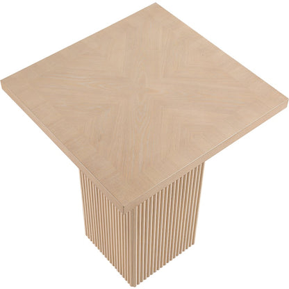 Belinda Natural Oak Veneer And Solid Wood Bar Height Table