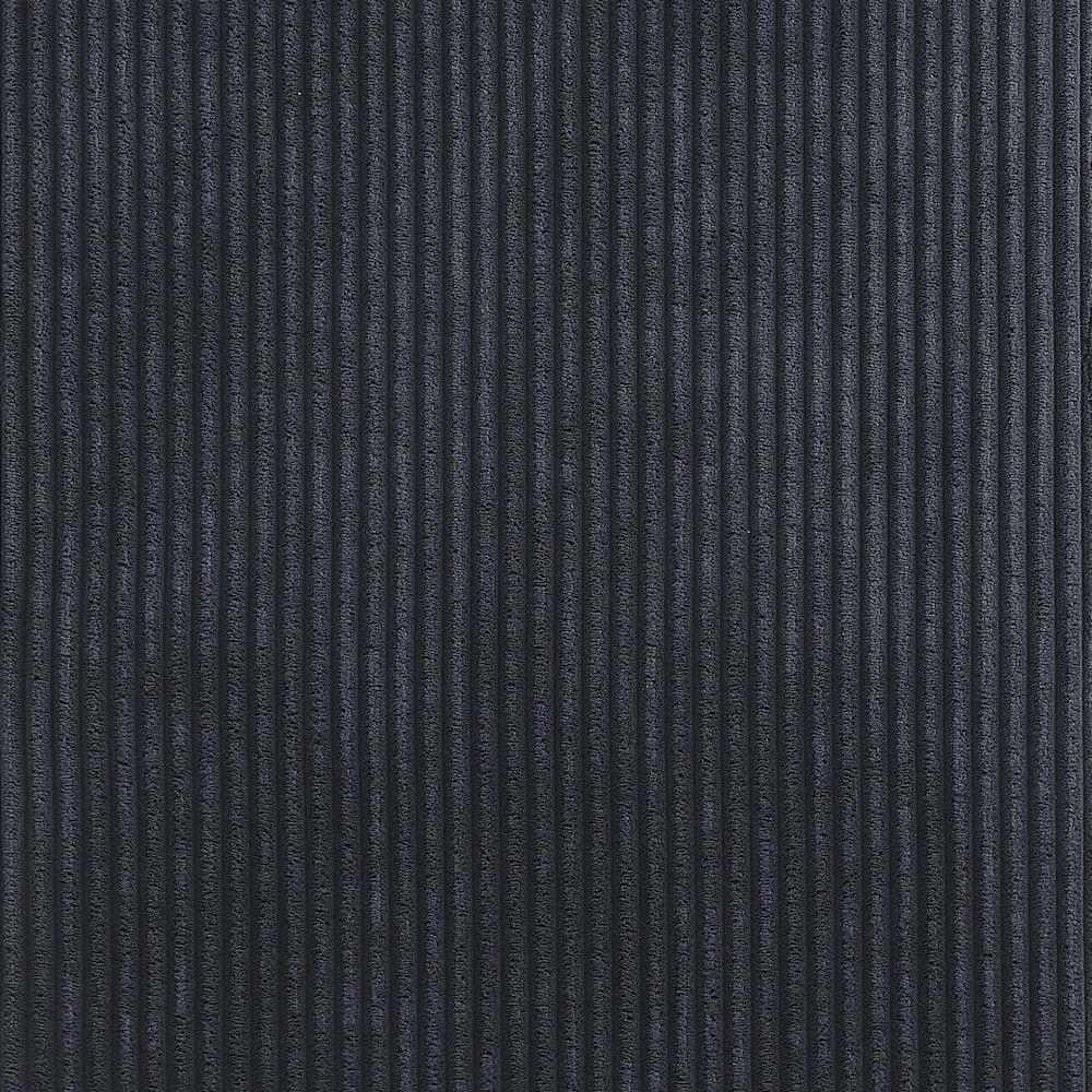 Benson Black Microsuede Corduroy Fabric Dining Chair, Set of 2