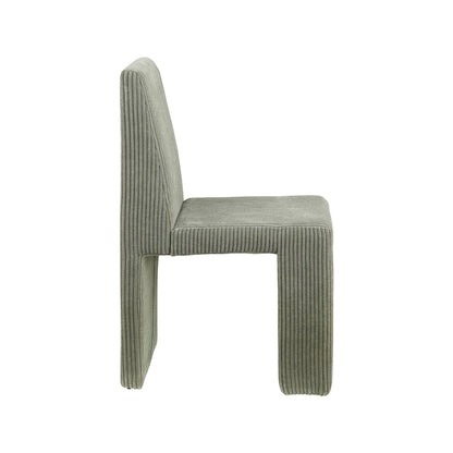 Benson Green Microsuede Corduroy Fabric Dining Chair, Set of 2