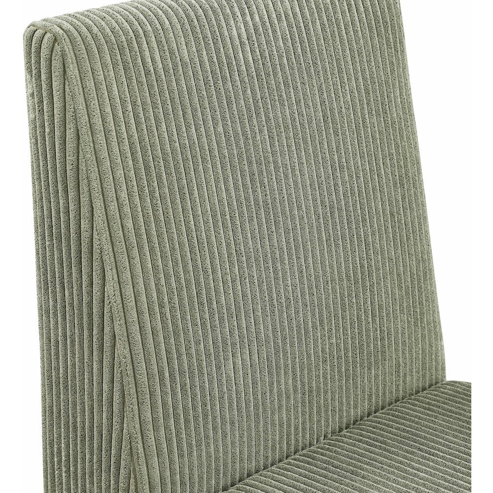 Benson Green Microsuede Corduroy Fabric Dining Chair, Set of 2