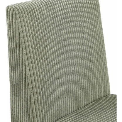 Benson Green Microsuede Corduroy Fabric Dining Chair, Set of 2