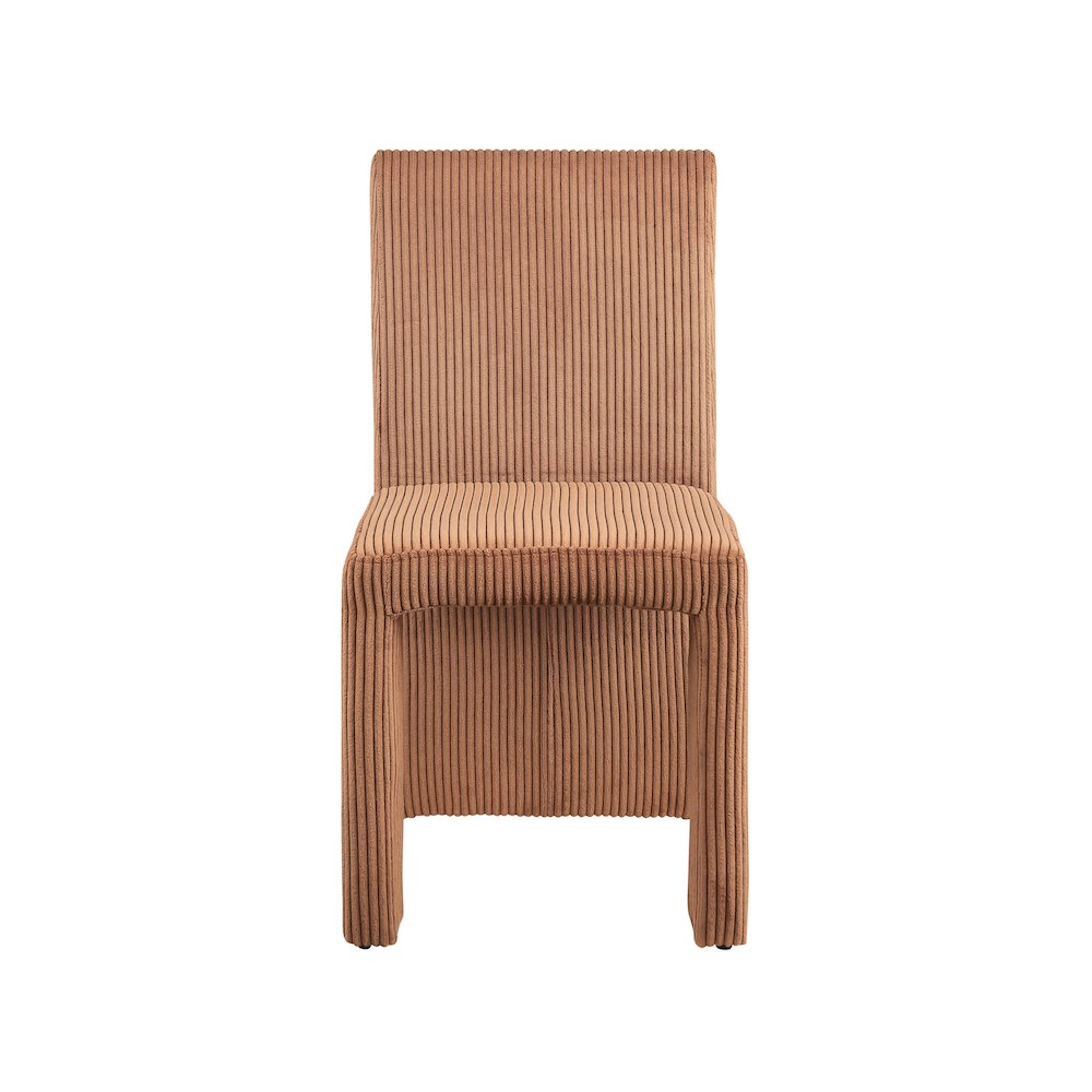 Benson Saddle Microsuede Corduroy Fabric Dining Chair, Set of 2