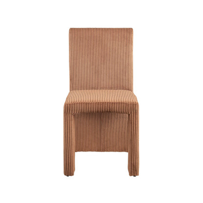 Benson Saddle Microsuede Corduroy Fabric Dining Chair, Set of 2