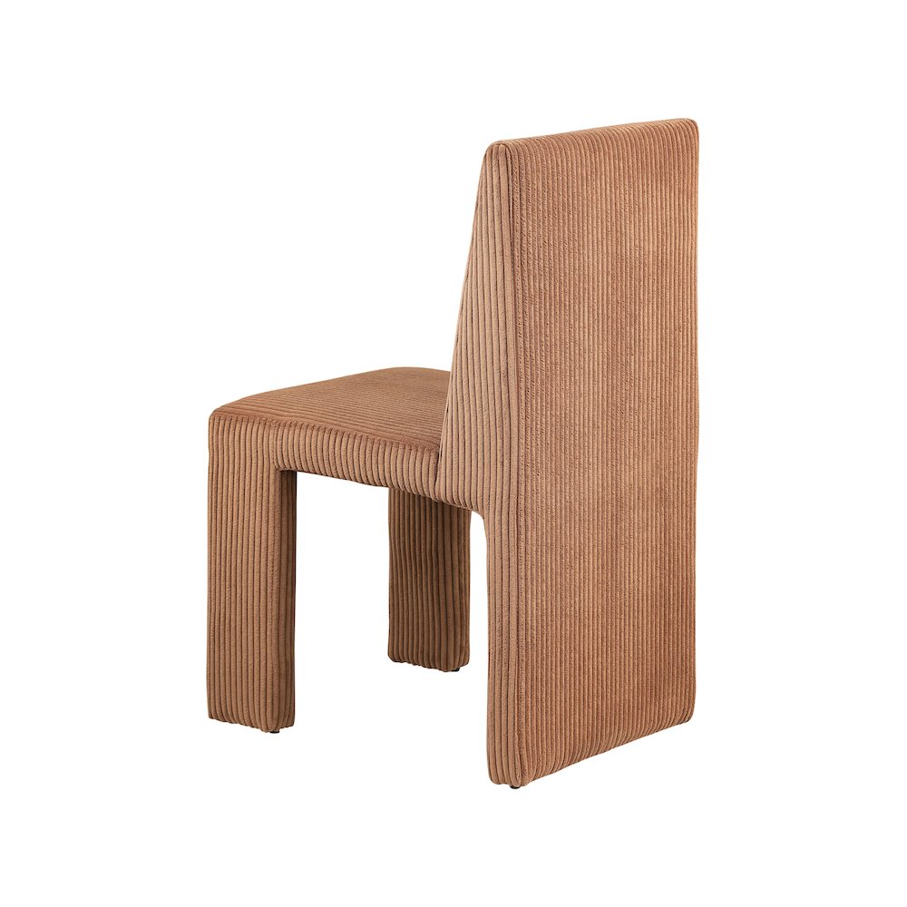 Benson Saddle Microsuede Corduroy Fabric Dining Chair, Set of 2