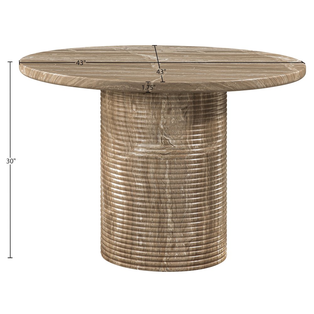 Rapallo 43" Beige Concrete Indoor/Outdoor Dining Table