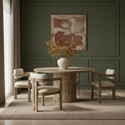 Rapallo 43" Beige Concrete Indoor/Outdoor Dining Table