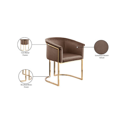 Tierra Brown Velvet Dining Chair