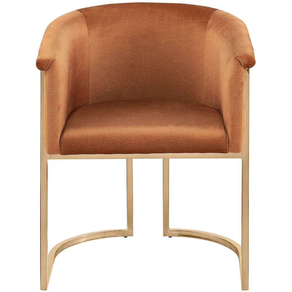 Tierra Cognac Velvet Dining Chair