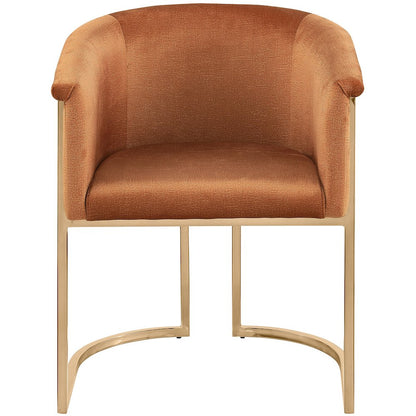 Tierra Cognac Velvet Dining Chair
