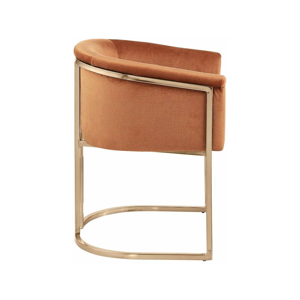 Tierra Cognac Velvet Dining Chair