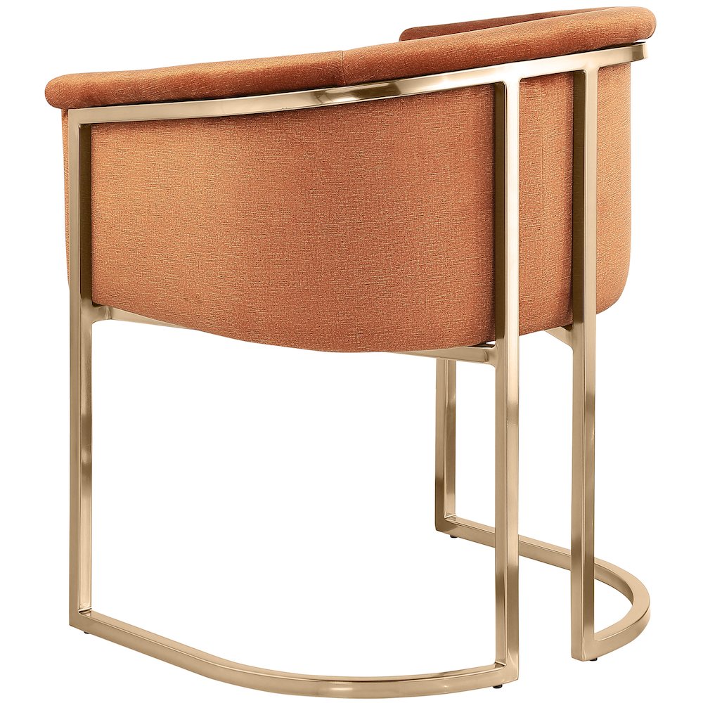 Tierra Cognac Velvet Dining Chair