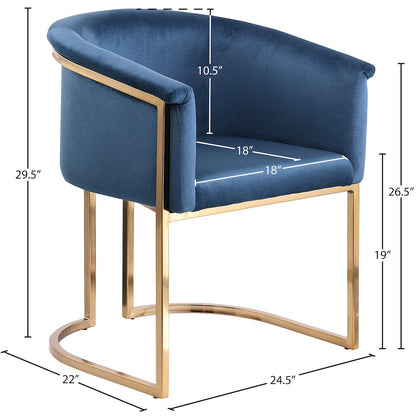 Tierra Navy Velvet Dining Chair