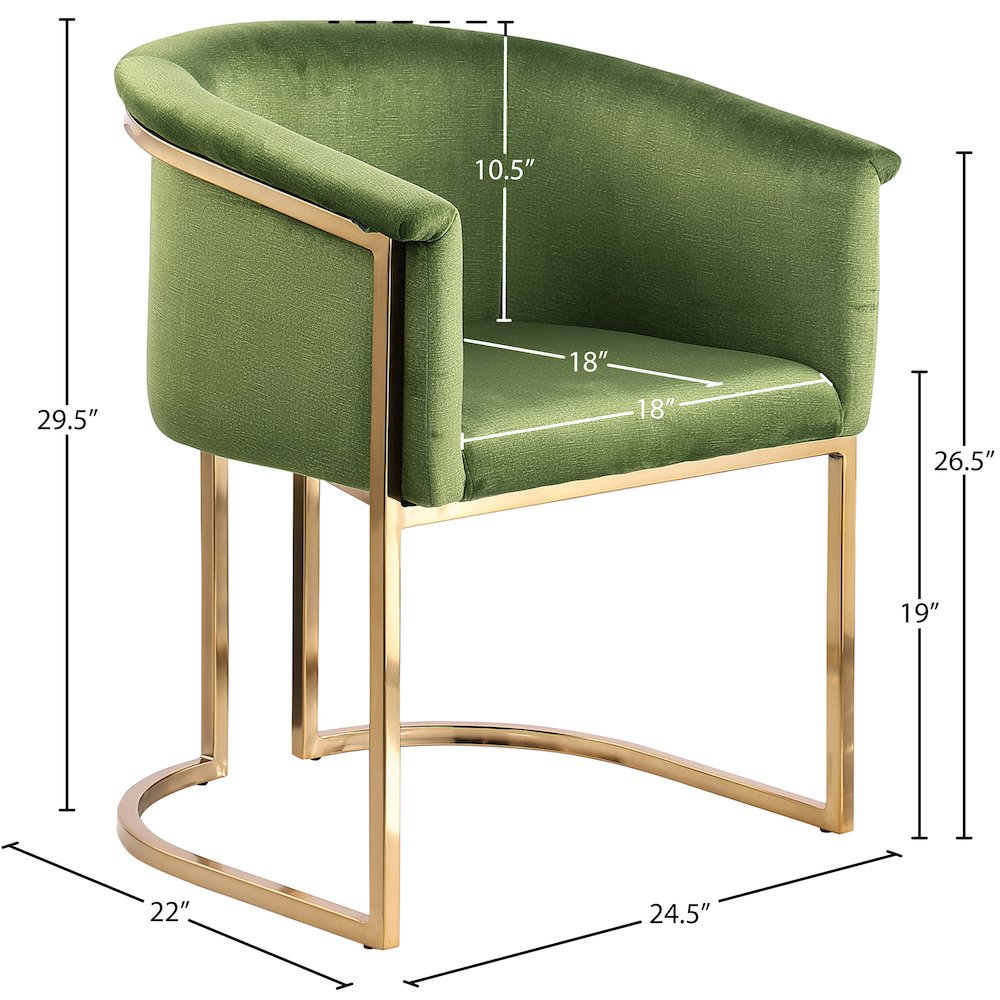 Tierra Olive Velvet Dining Chair