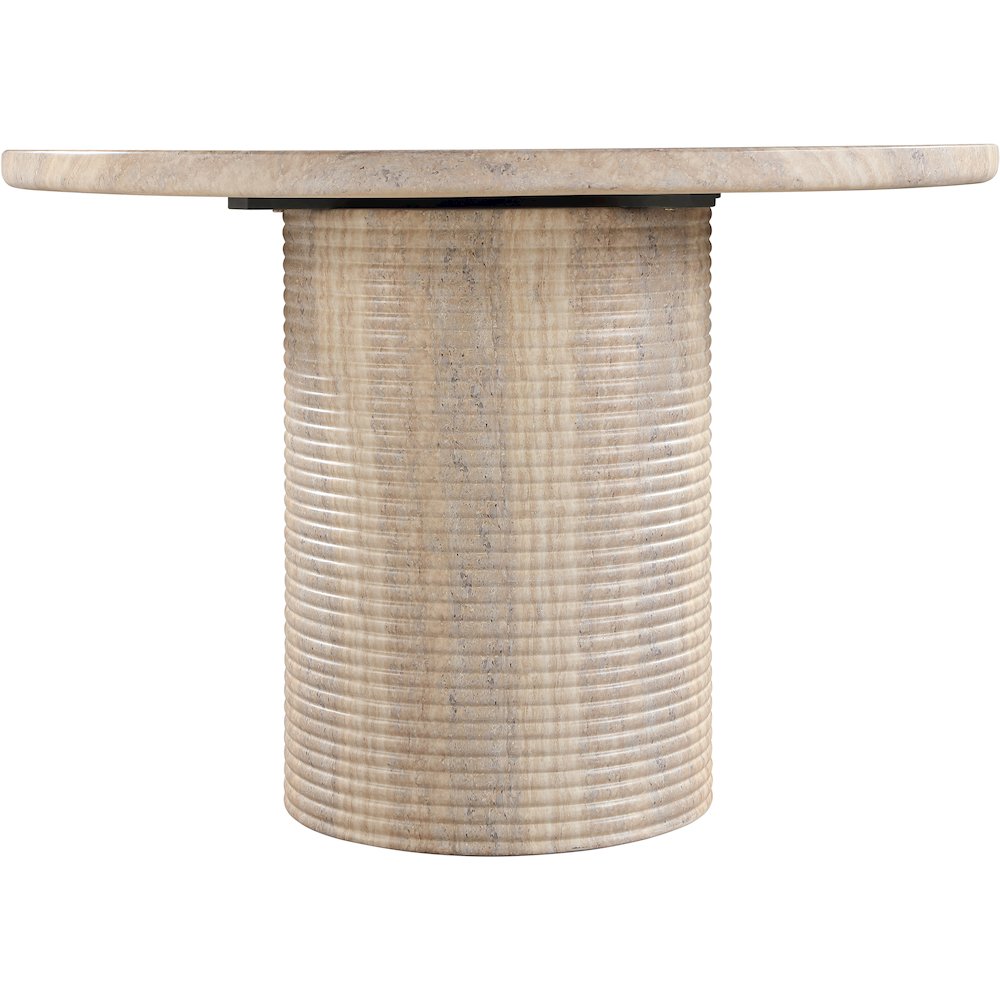Rapallo 43" Travertine Concrete Indoor/Outdoor Dining Table