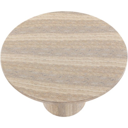 Rapallo 43" Travertine Concrete Indoor/Outdoor Dining Table