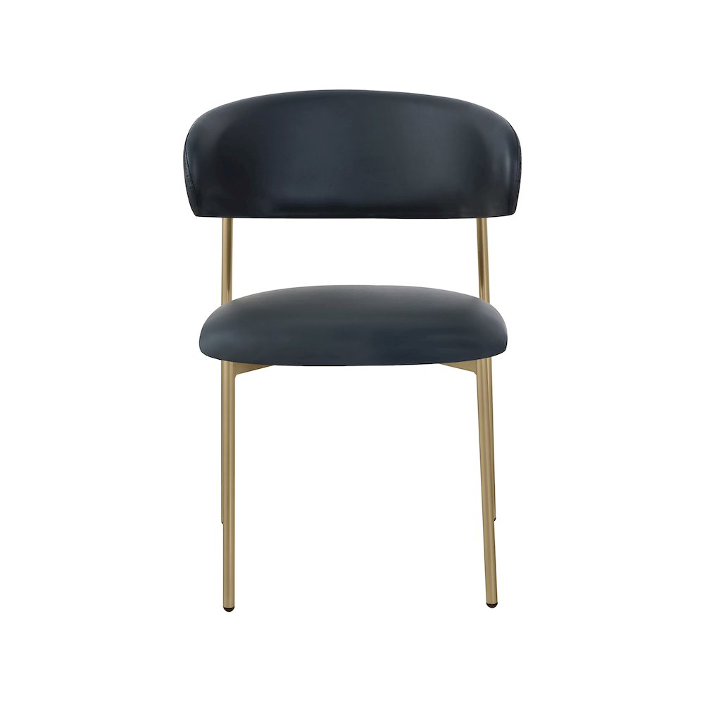 Lupita Black Vegan Leather Dining Chair, Set of 2