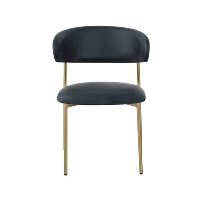 Lupita Black Vegan Leather Dining Chair, Set of 2