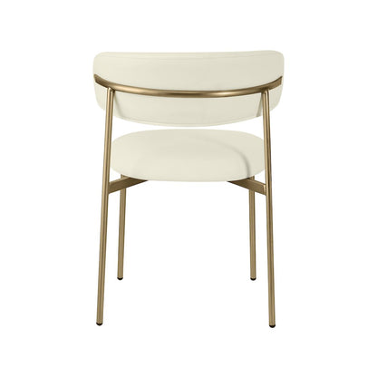 Lupita Cream Vegan Leather Dining Chair, Set of 2
