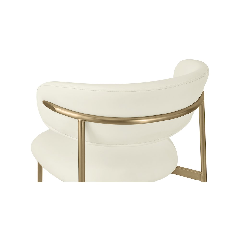 Lupita Cream Vegan Leather Dining Chair, Set of 2