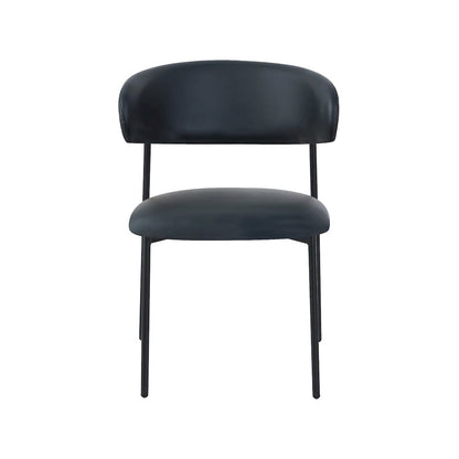 Lupita Black Vegan Leather Dining Chair, Set of 2