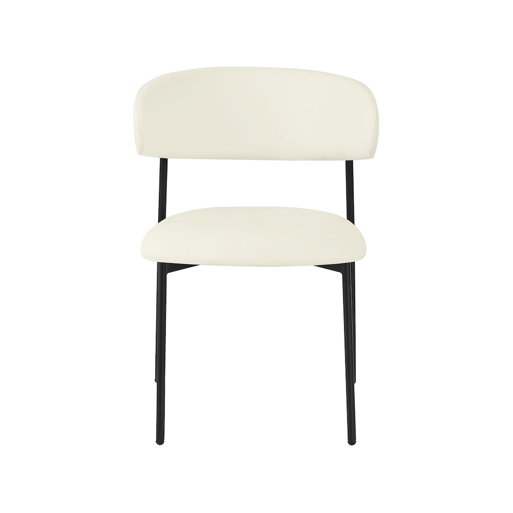 Lupita Cream Vegan Leather Dining Chair, Set of 2