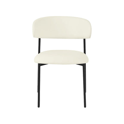 Lupita Cream Vegan Leather Dining Chair, Set of 2