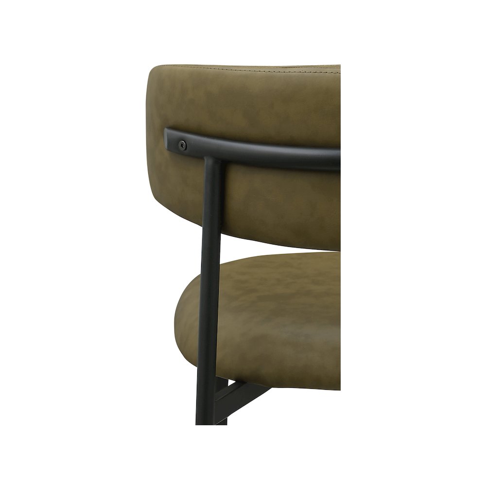 Lupita Olive Vegan Leather Dining Chair, Set of 2